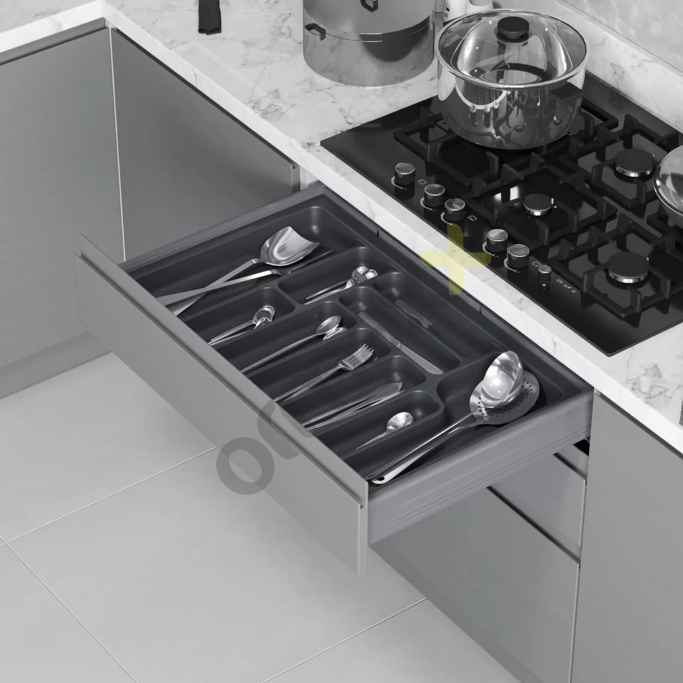 Starax S-2283-A Kaşıklık Antrasit 34*49 Cm {En:29 Derinlik:41 Kesilebilir} 6 Bölmeli