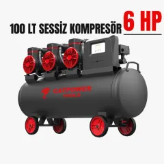 Catpower Sessiz Yağsız Kompresör 6 HP 100 Lt CAT1102