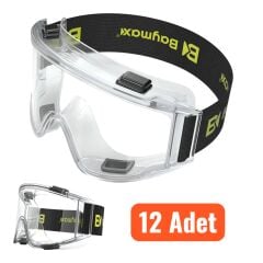 Baymax S-550 Grand Koruyucu Gözlük Şeffaf 12'li Paket