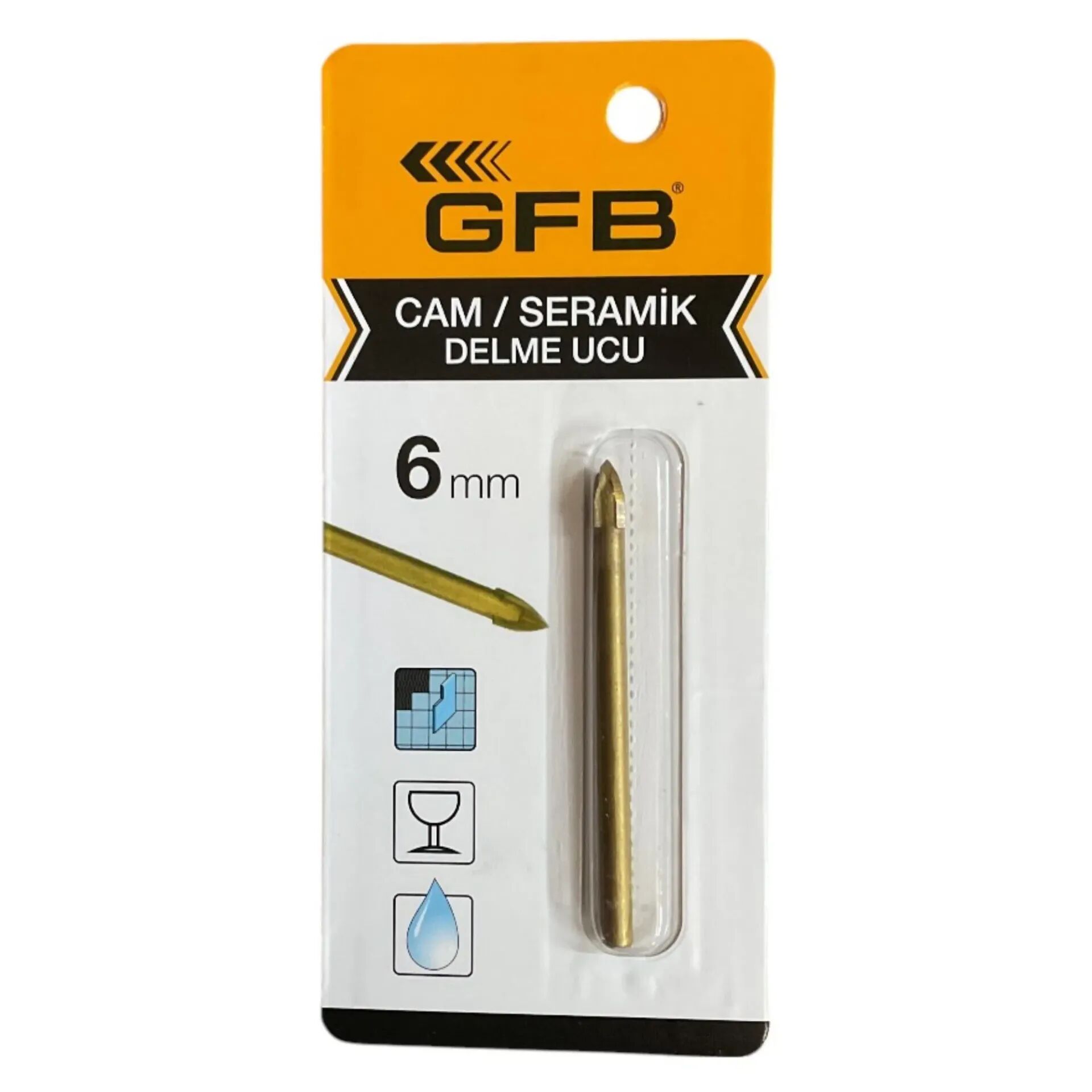 Gfb 4602 Cam-Seramik Delme Matkap Ucu Ø:6 mm 5'li Paket