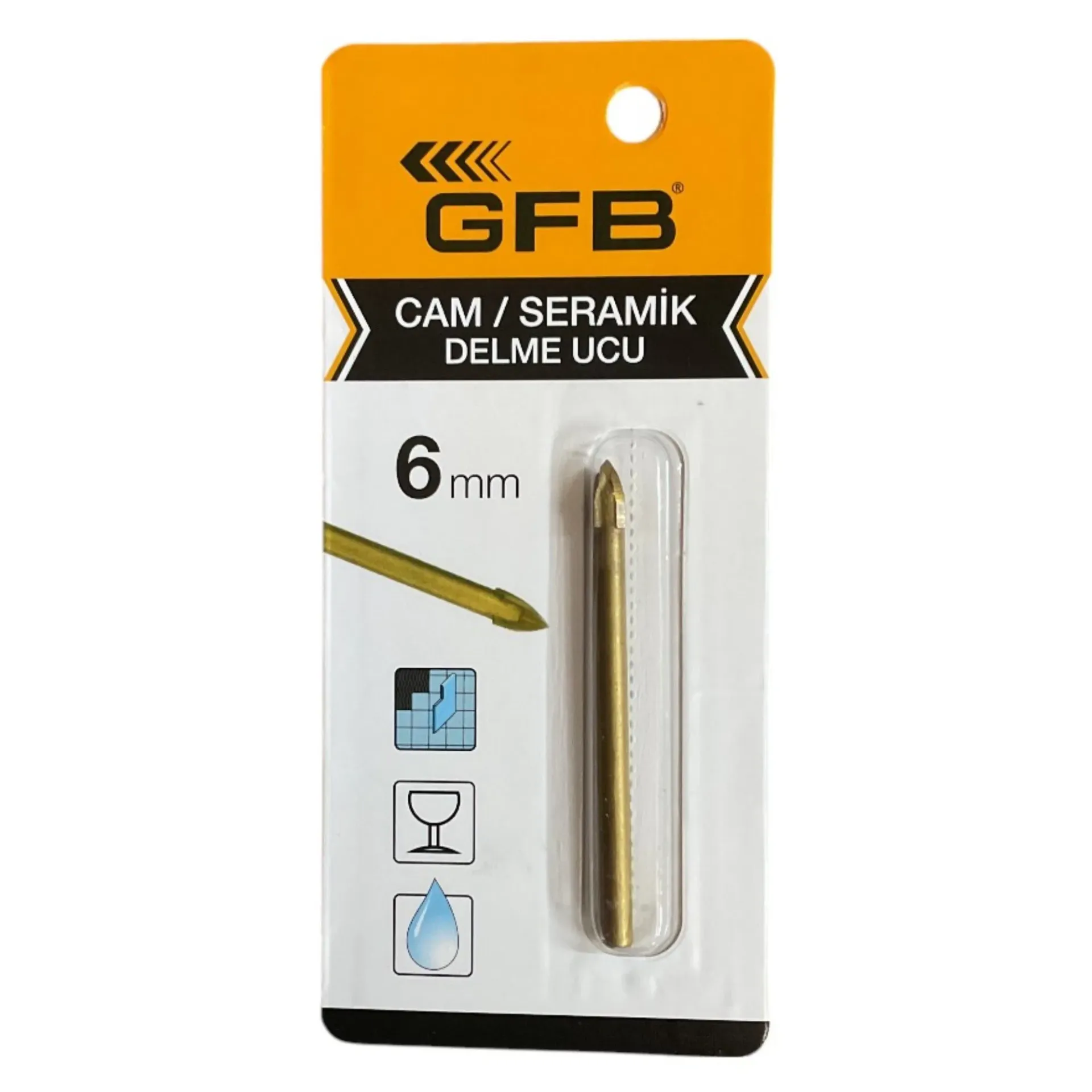 Gfb 4602 Cam-Seramik Delme Matkap Ucu Ø:6 mm ×5 Adet