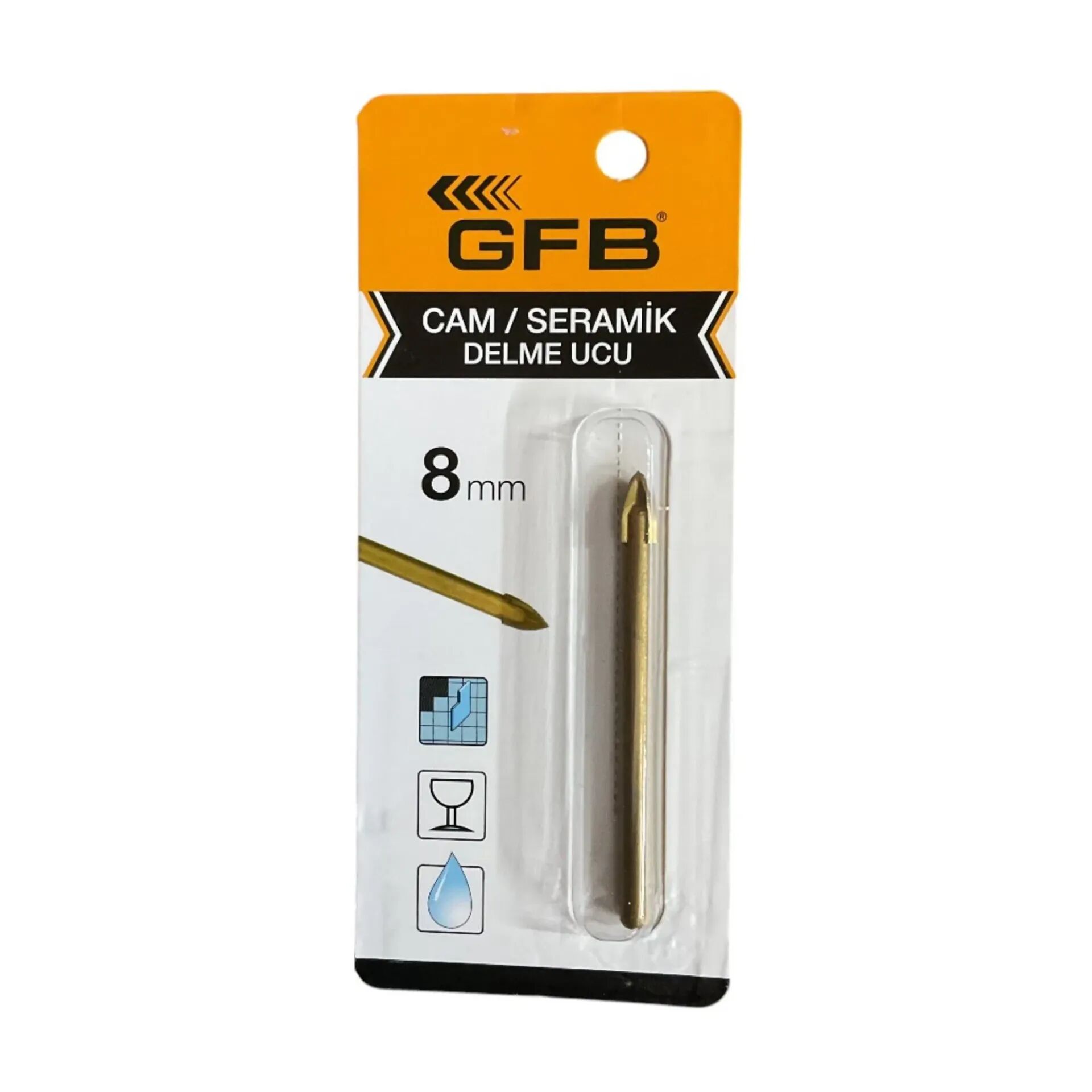 Gfb 4604 Cam-Seramik Delme Matkap Ucu Ø:8 mm 5'li Paket