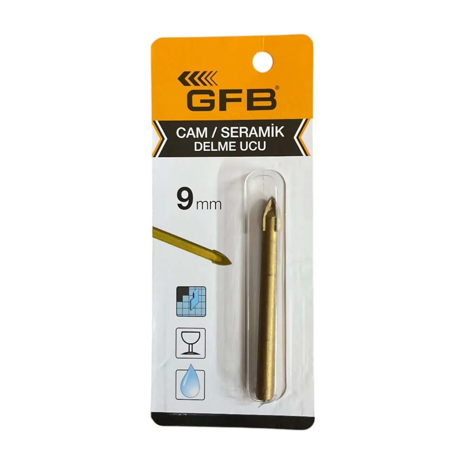Gfb 4605 Cam-Seramik Delme Matkap Ucu Ø:9 mm 5'li Paket