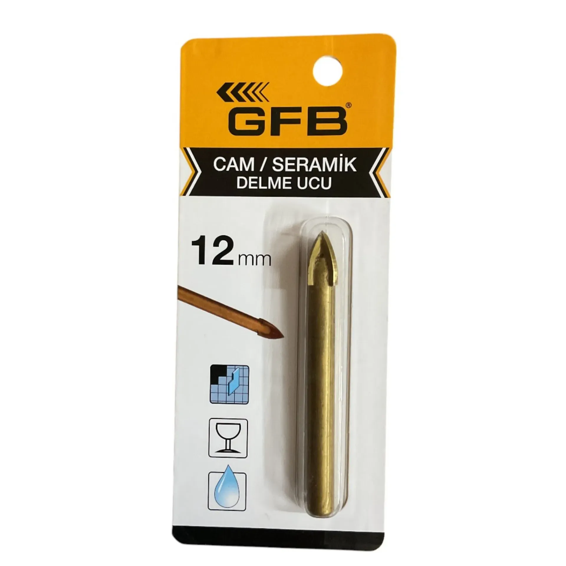 Gfb 4607 Cam-Seramik Delme Matkap Ucu Ø:12 mm ×5 Adet