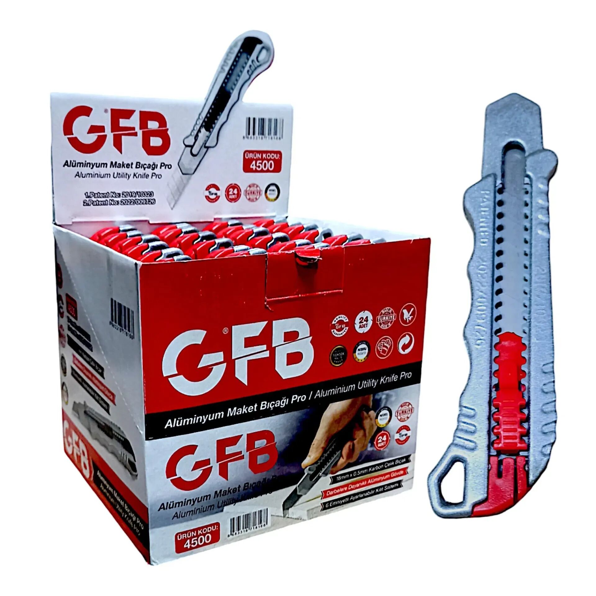 Gfb 4500 Metal Maket Bıçağı Profesyonel 24'lü Paket