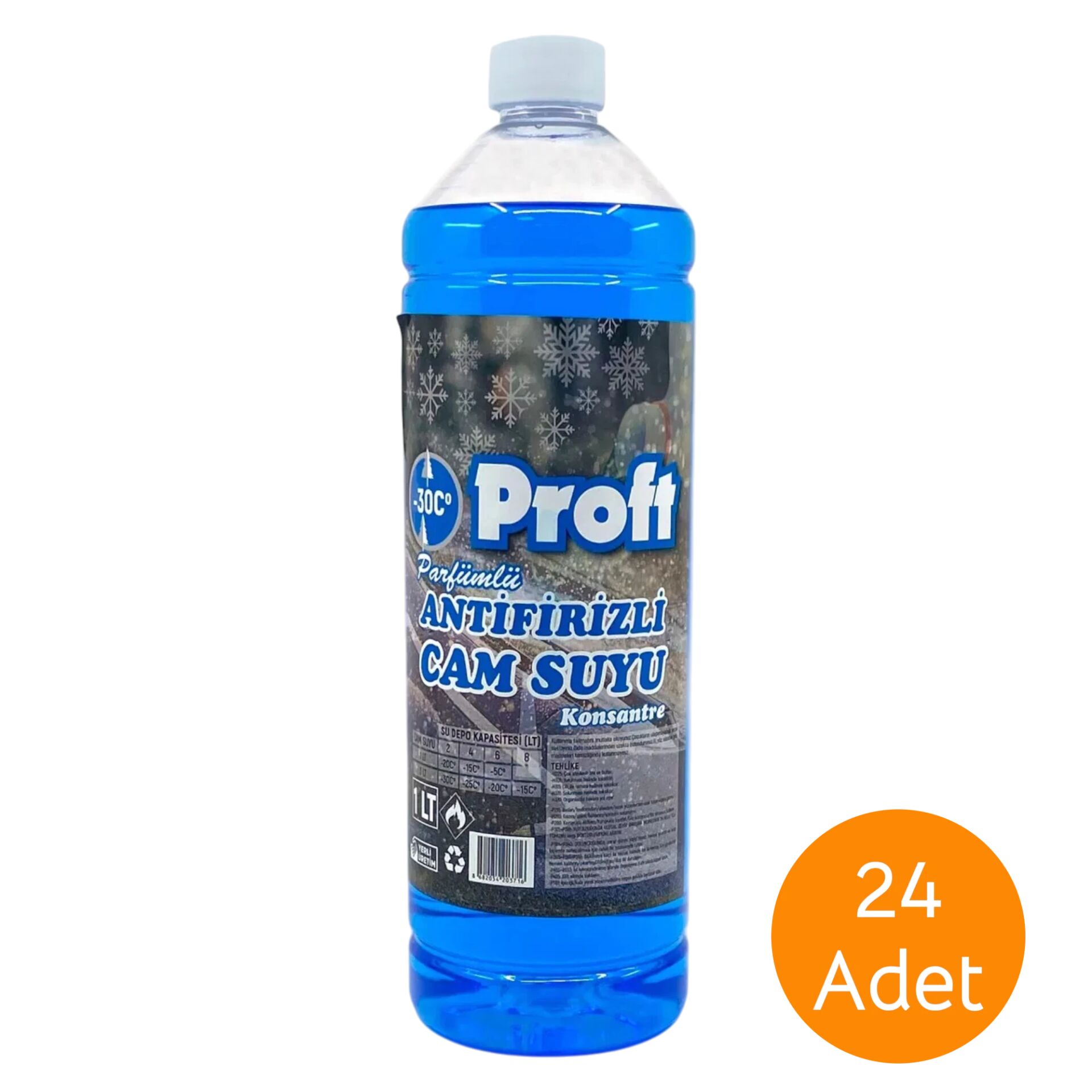 Proft Antifirizli Cam Suyu 1 lt -30° ×24 Adet