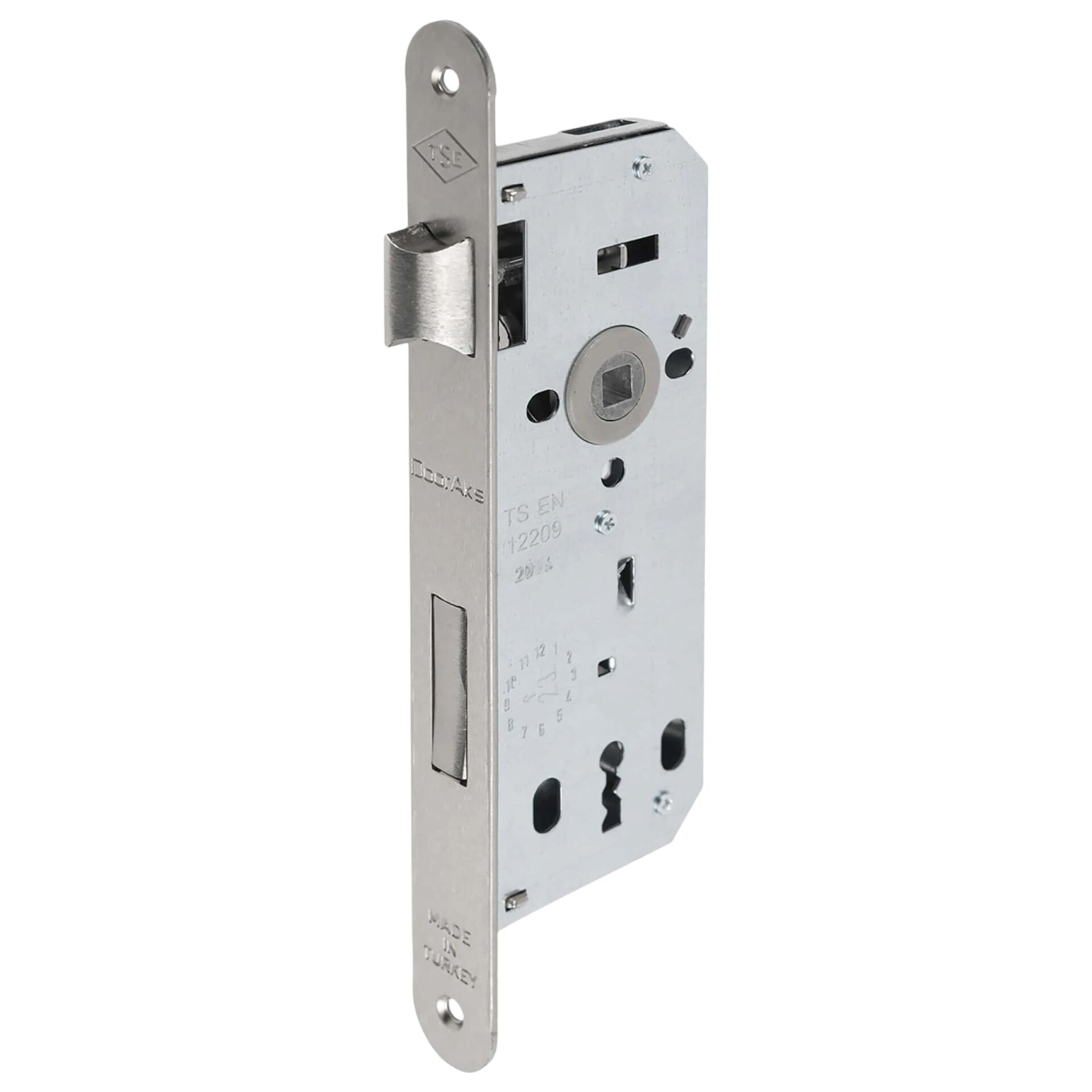 Dooraks 111E Oda Kilidi 40 mm Nikel Ayna:Oval 23 mm