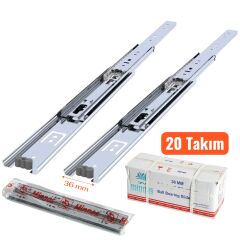 Minnes Teleskopik Çekmece Rayı 36*350 mm 20'li Koli