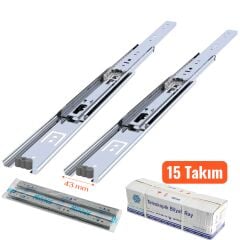 Minnes Teleskopik Çekmece Rayı 43*300 mm 15'li Koli