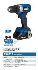 Labor BX-8015 Akülü Vidalama 18 V 2,0 Ah Çift Akülü Kömürsüz Motor