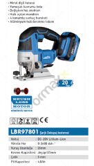 Labor Akülü Dekupaj Testeresi 20 V 4,0 Ah Kömürsüz Motor LBR97801