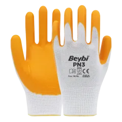 Beybi PN3 Naylon Nitril Eldiven Sarı - 288'li Koli