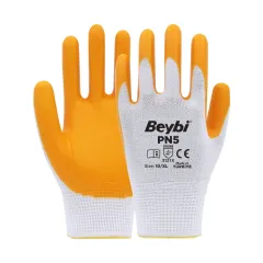 Beybi PN5 Naylon Nitril Eldiven Sarı - 288'li Koli