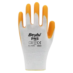 Beybi PN5 Naylon Nitril Eldiven Sarı - 288'li Koli
