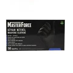 Master Force Siyah Nitril Muayene Eldiveni Large