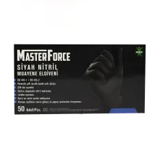 Master Force Siyah Nitril Muayene Eldiveni Extra Large