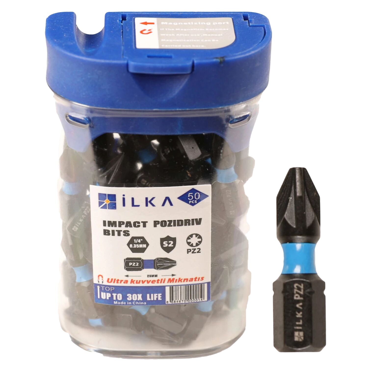 İlka İmpact Bits Vidalama Ucu PZ 2*25 mm 50'li Paket