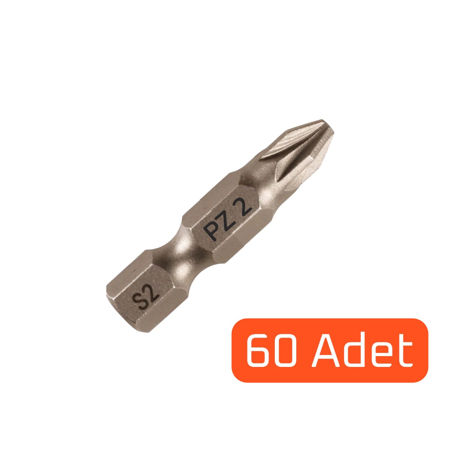 İlka Standart Bits Vidalama Ucu PZ 2*25 mm 60'lı Paket
