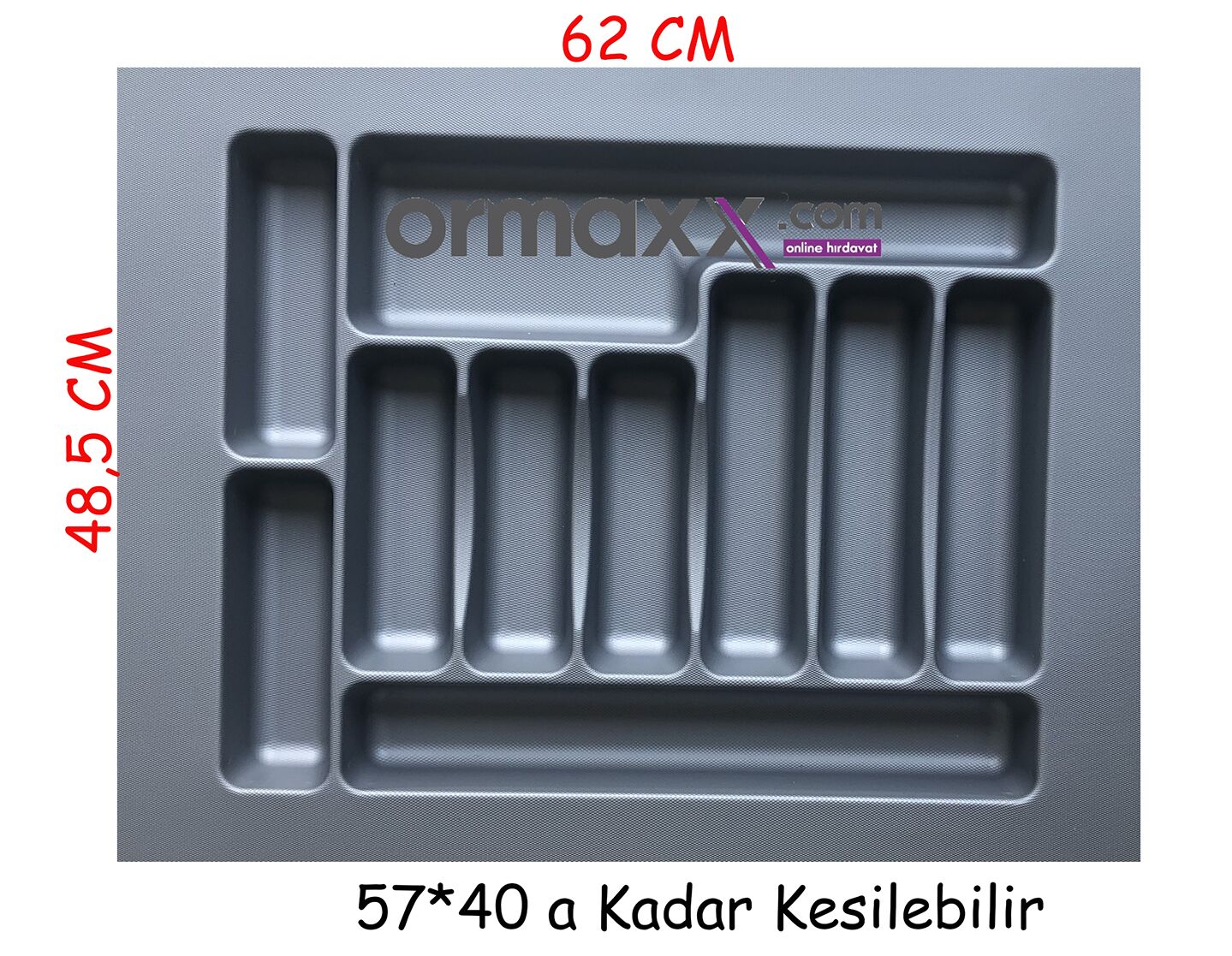 Kaşıklık Gri Desenli 62*49 Cm {En:57 Derinlik:40 Kesilebilir} 15'li Koli