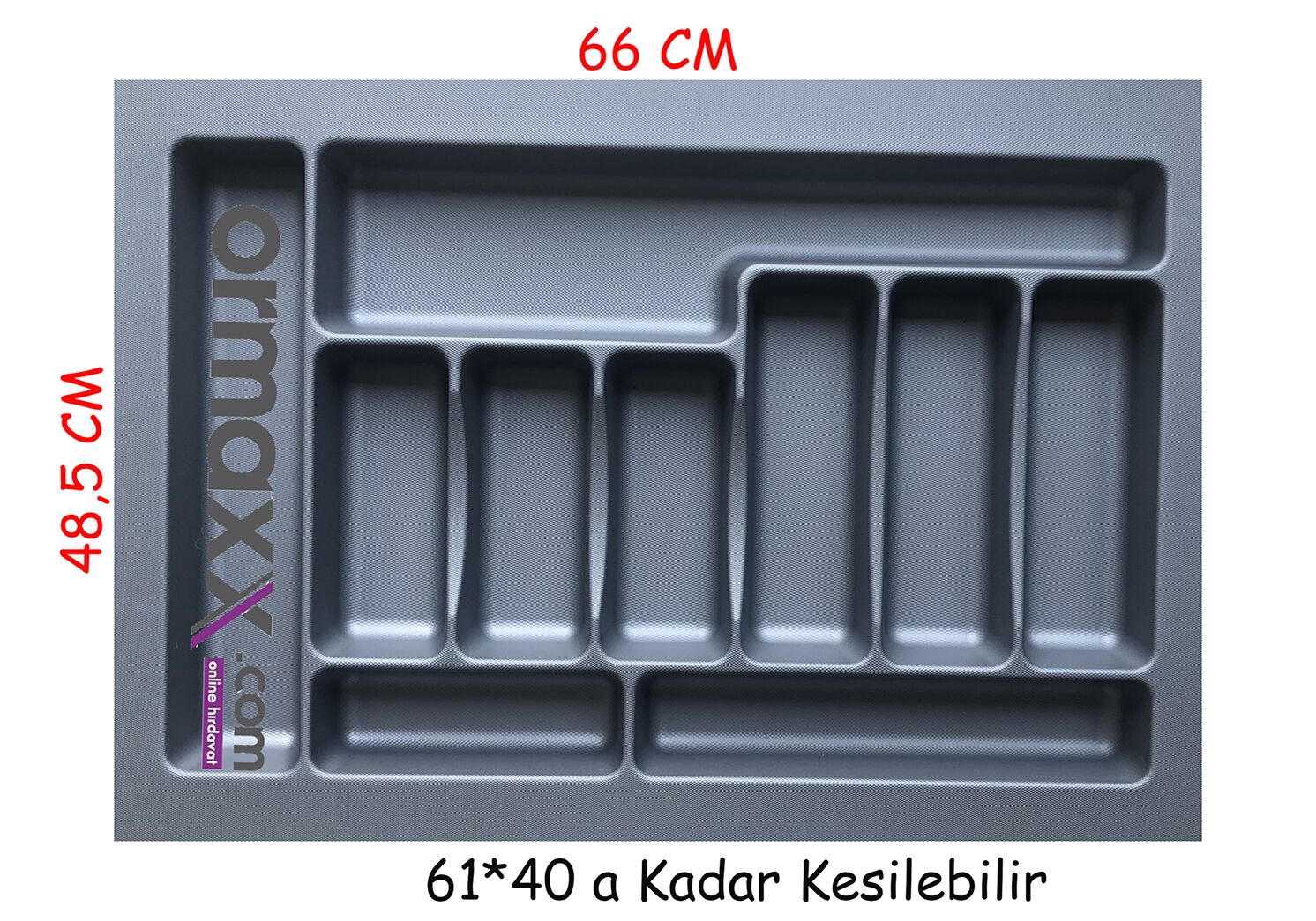 Kaşıklık Gri Desenli 67*49 Cm {En:61 Derinlik:40 Kesilebilir} 15'li Koli