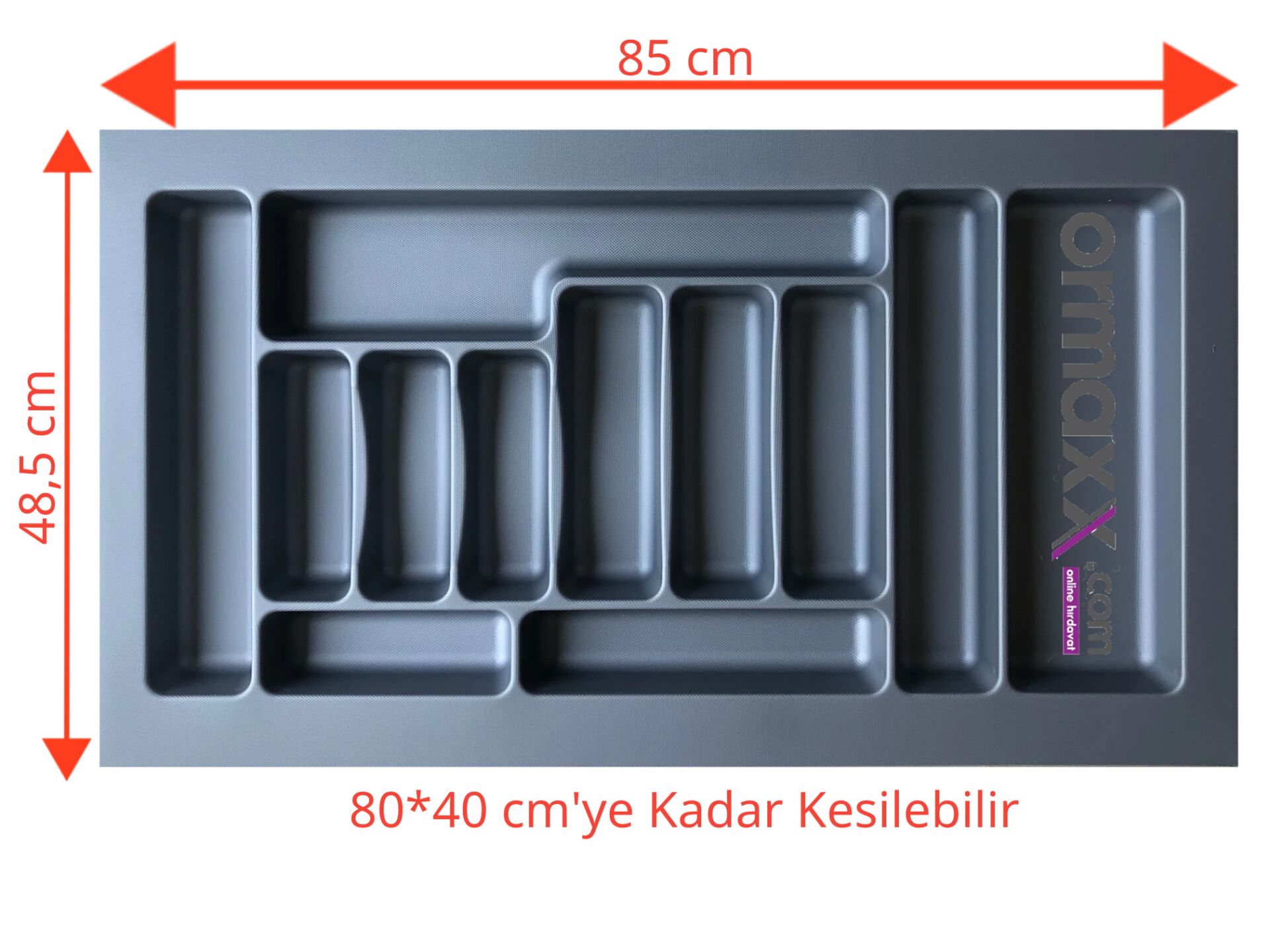 Kaşıklık Gri Desenli 85*49 Cm {En:80 Derinlik:40 Kesilebilir} 15'li Koli