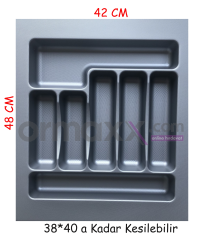 Kaşıklık Gri Desenli 42*49 Cm {En:38 Derinlik:40 Kesilebilir} 15'li Koli