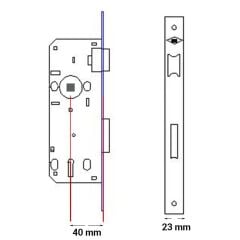 Dooraks Sessiz Wc Kilidi 40 mm Ayna:23 mm Oval Saten