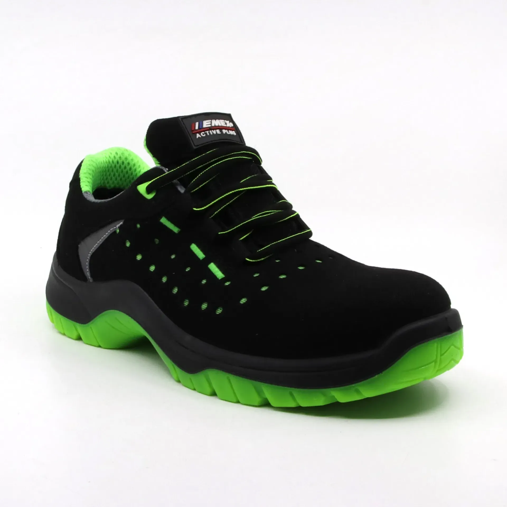 Emex 1020-S1 Premium Kompozit Süet Ayakkabı Yeşil