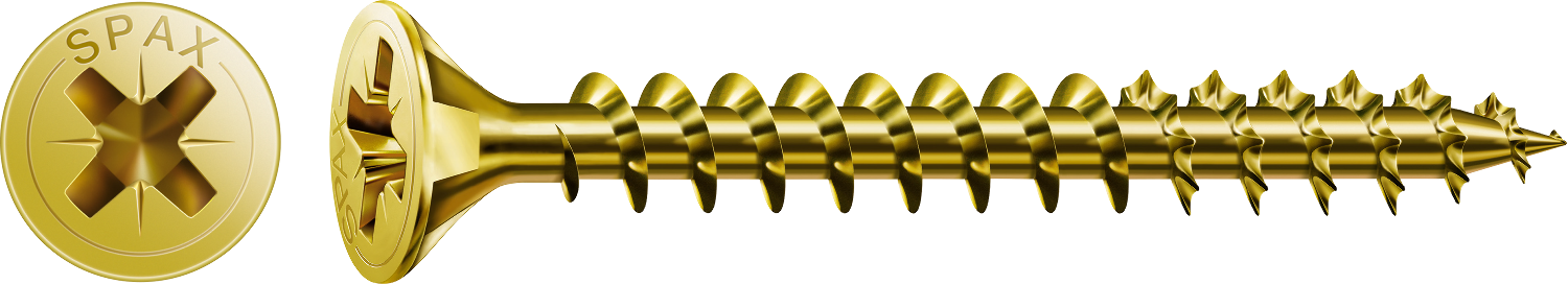 Spax Sunta Vidası 2,0*16 mm 1000'li Paket Havşa Başlı Tam Diş Sarı / Vidalama Ucu: PZ1