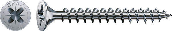 Spax Sunta Vidası 2,5*16 mm 1000'li Paket Havşa Başlı Tam Diş Nikel / Vidalama Ucu: PZ1