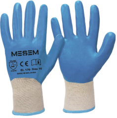 Meşem Orjinal Nitril Eldiven Mavi Full 10 No 12'li Paket