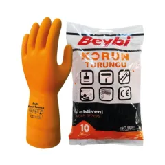 Beybi Korun Turuncu Eldiven No:10 - 12'li Paket