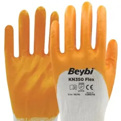 Beybi KN350 Flex Likralı Örme Eldiven Sarı - 288'li Koli