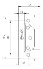 Elit Panel Yönsüz Menteşe Saten 10 cm K:2,5 mm