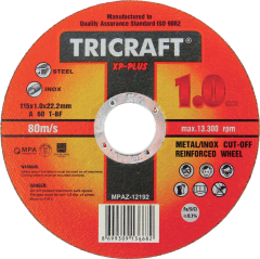 Meşem Tricraft İnox Kesici Taş 115x1.0x22 mm 25’li Paket