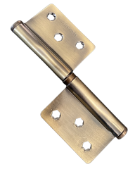 Panel Kapı Menteşesi Çelik Antik Sarı B:12 cm K:2,5 mm