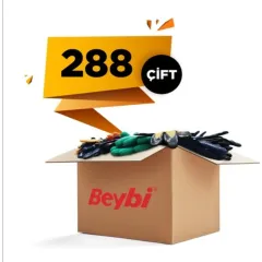 Beybi PN5 Zebra Eldiven Mavi Siyah - 288'li Koli