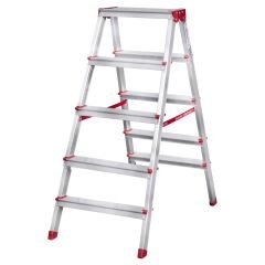 Akrobat Çift Çıkışlı Alüminyum Merdiven 5'li