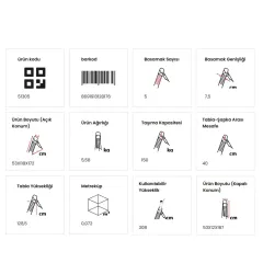 Doğrular Perilla Riser Ev Tipi Siyah Merdiven 5+1