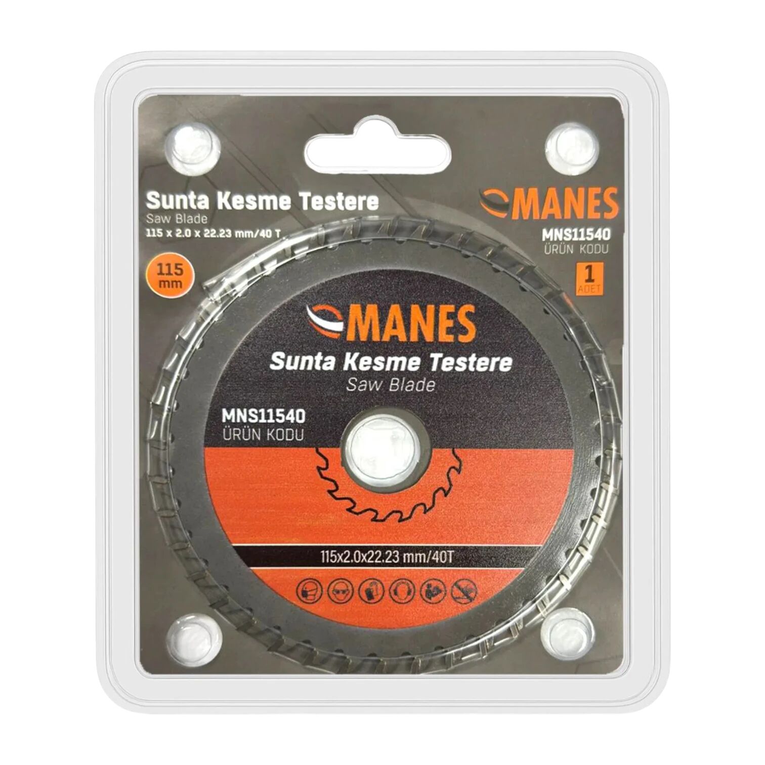 Manes Sunta Kesme Testeresi 115x2.0x22 mm 40T 5'li Paket