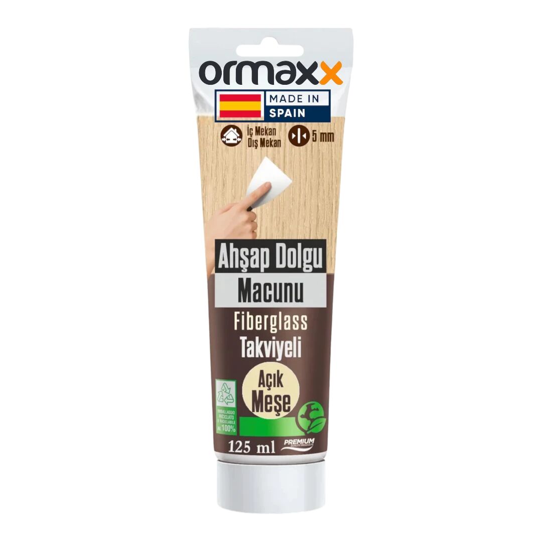 Aguaplast - Açık Meşe Fiberglass Katkılı Ahşap Dolgu Tamir Macunu 125 ml