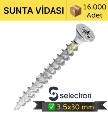 Selectron Sunta Vidası 3,5*30 m 16.000 adet