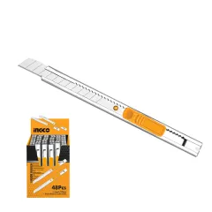 İngco HKNS1806 Dar Metal Maket Bıçağı 48'li Paket