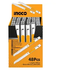 İngco HKNS1806 Dar Metal Maket Bıçağı 48'li Paket