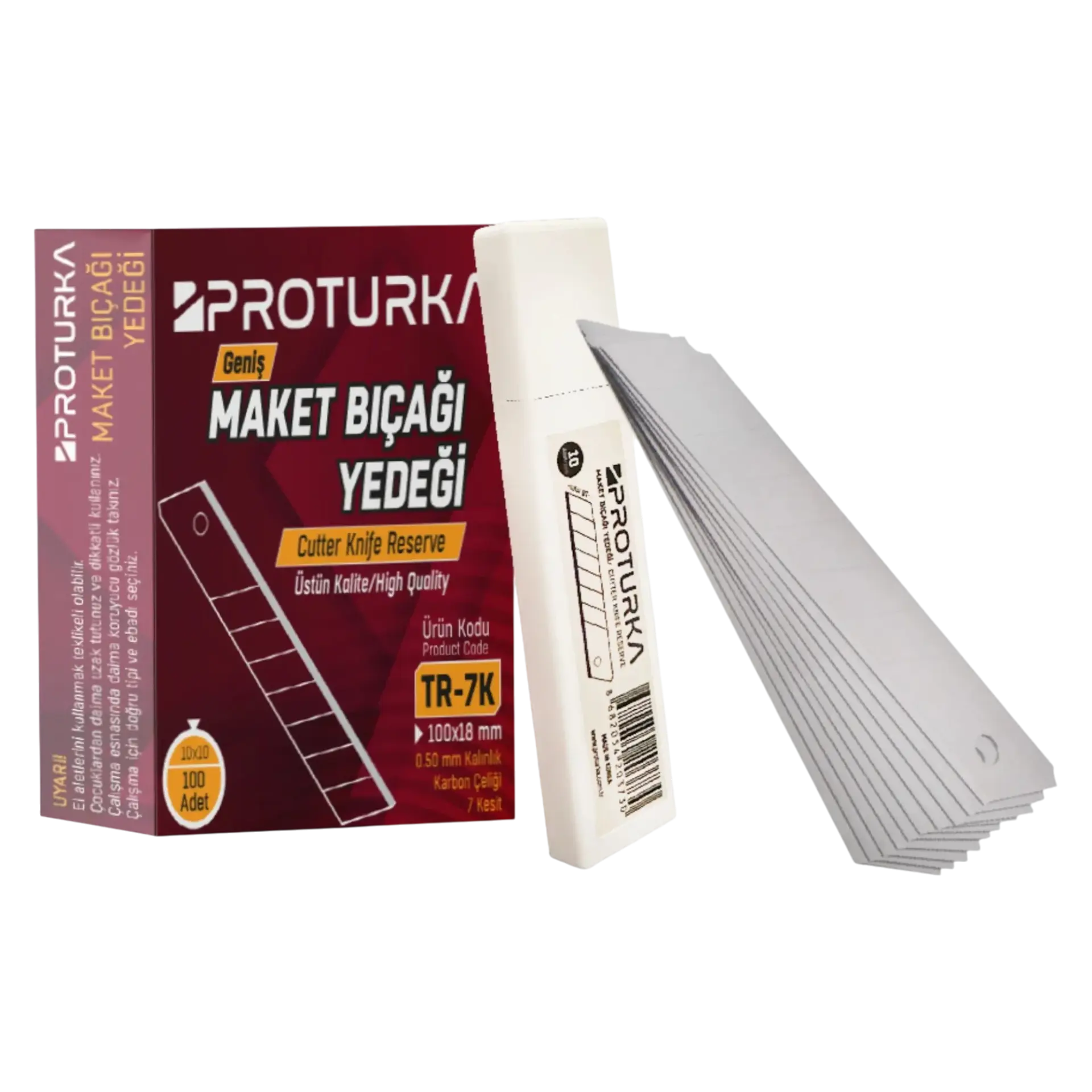 Proturka Maket Bıçağı Yedeği (TR-7K) 0.5 mmx18 mm 500'lü Paket