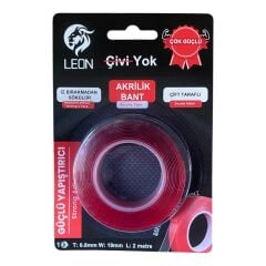 Leon Çift Taraflı Akrilik Bant 19 mm 2 mt