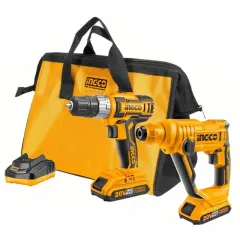 İngco CKLI 2008 Matkap-Kırıcı Delici Set 2'li 20V