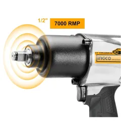 İngco AIW12562 Havalı Somun Sıkma 1/2 7000 D/Dk