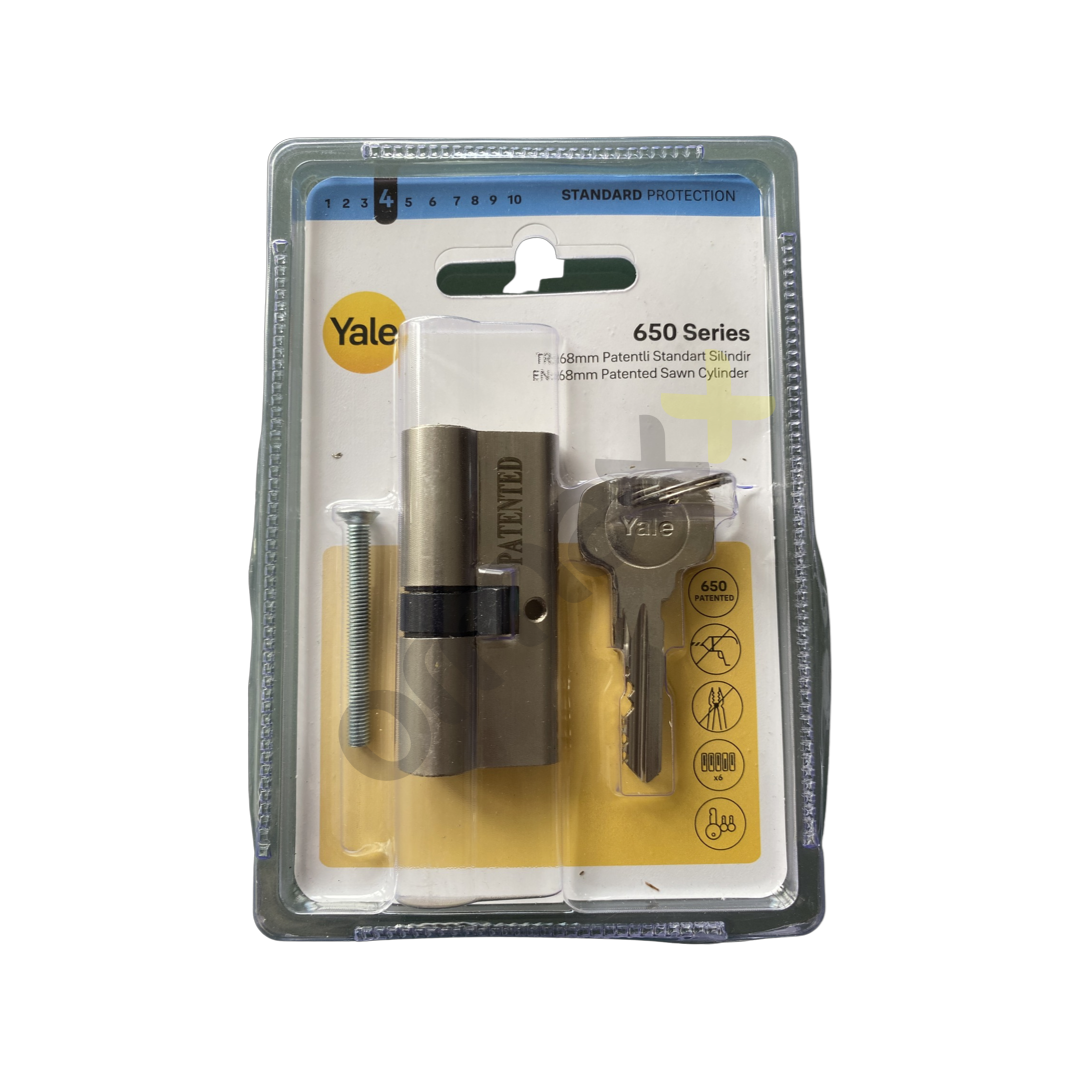 Yale Standart Barel 68 mm Saten Blisterli 650 Series 10-550D-3137-00-0201