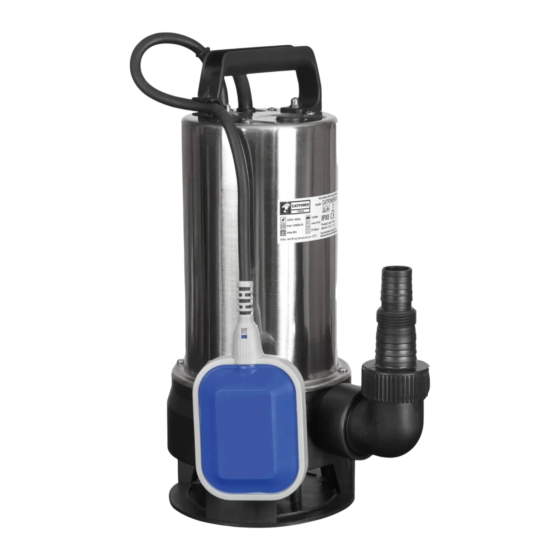 Catpower CAT676 Dalgıç Pompa Kirli Su 1100 W Monofaze